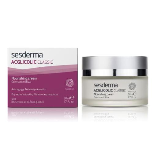 Miniaturka artykułu - SESDERMA Acglicolic Classic Krem odżywczy, 50 ml