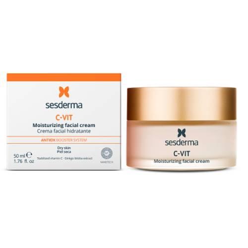 Miniaturka artykułu - SESDERMA C-VIT Nawilżający Krem do twarzy, 50 ml