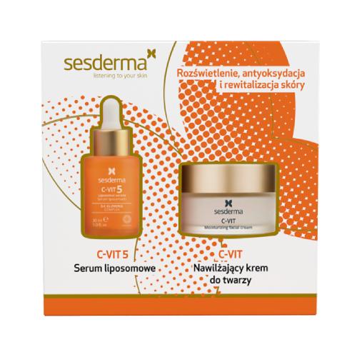 Miniaturka artykułu - Sesderma C-Vit Zestaw (Serum liposomowe, 30 ml + Krem do twarzy, 50 ml)