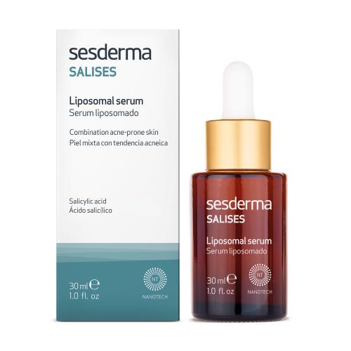 Miniaturka artykułu - Sesderma Salises Nawilżające serum liposomowe do cery trądzikowej, 30 ml