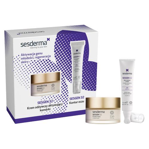 Miniaturka artykułu - SESDERMA SESGEN 32 Zestaw Krem odżywczy, 50ml + krem pod oczy, 15ml