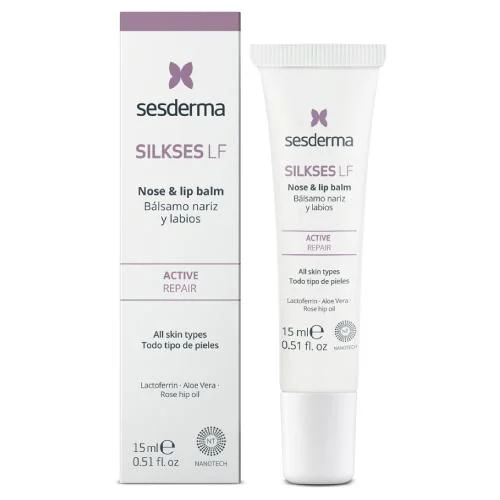 Miniaturka artykułu - SESDERMA SILKSES LF Balsam do nosa i ust, 15 ml KR&Oacute;TKA DATA 31.01.2027