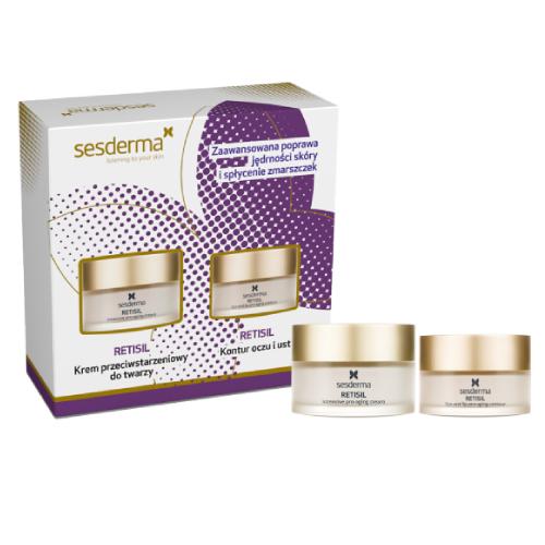 Miniaturka artykułu - Sesderma Zestaw Retisil (Krem do twarzy, 50 ml + Kontur oczu i ust, 30 ml)
