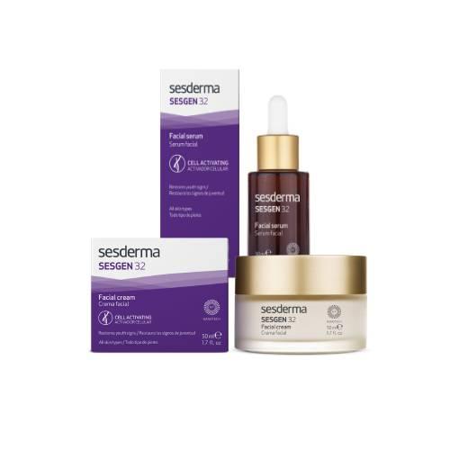 Miniaturka artykułu - SESDERMA ZESTAW SESGEN Krem, 50 ml + Serum, 30 ml