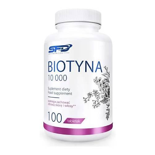 Miniaturka artykułu - SFD Biotyna 10000 mg, 100 tabl.