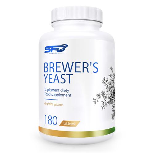 Miniaturka artykułu - SFD Brewers Yeast Drożdże piwne, 180 tabl.