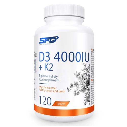 Miniaturka artykułu - SFD D3 4000IU+K2, 120 tabl.