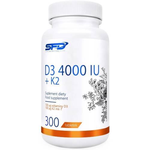 Miniaturka artykułu - SFD Witamina D3 4000IU+K2, 300 tab.