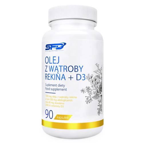 Miniaturka artykułu - SFD Olej z Wątroby Rekina + D3, 90 kapsułek