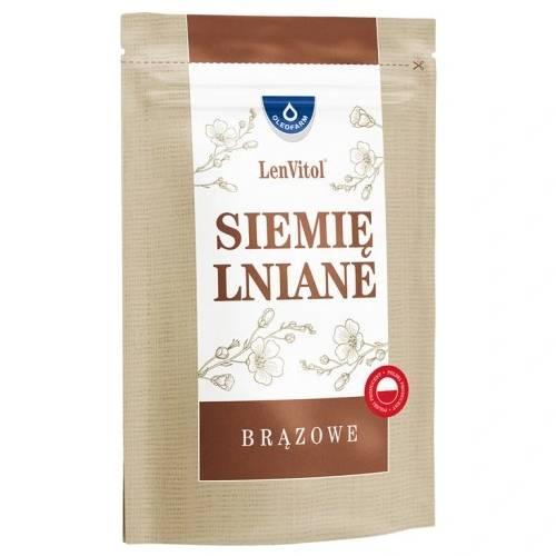 Miniaturka artykułu - Siemię lniane brązowe Oleofarm - 450 g