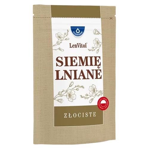 Miniaturka artykułu - Siemię lniane złociste budwigowe OLEOFARM - 450 g