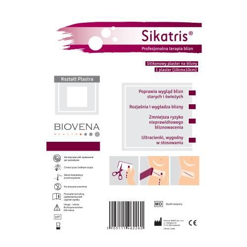 Miniaturka artykułu - SIKATRIS Plaster silikonowy na blizny 10x10cm,1szt.
