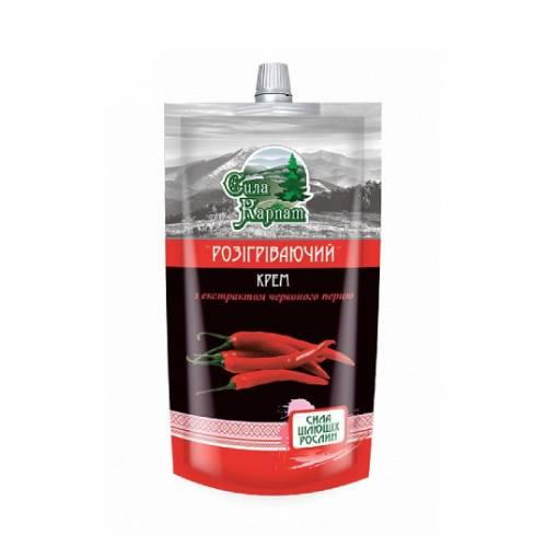 Miniaturka artykułu - SIŁA KARPAT Krem do ciała rozgrzewający z papryczką, 100ml
