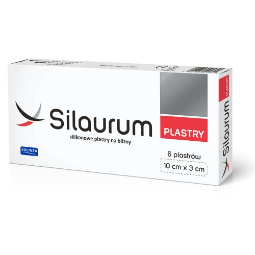 Miniaturka artykułu - Silaurum silikonowe plastry na blizny 10x3 cm -  6szt