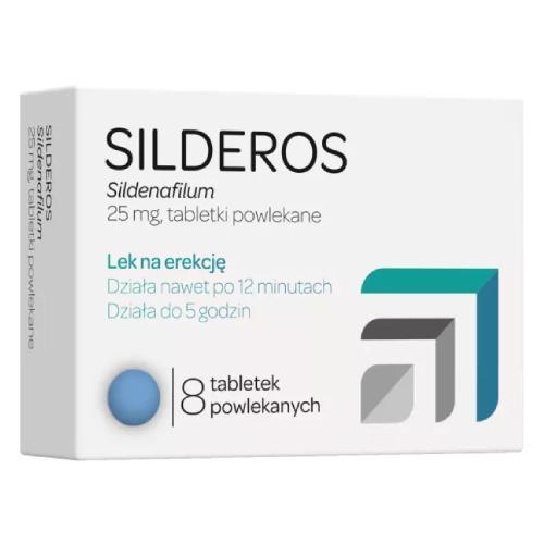 Miniaturka artykułu - SILDEROS 25mg, 8tabl.powl. USZKODZONE OPAKOWANIE TEKTUROWE