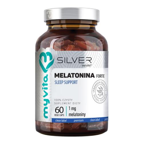 Miniaturka artykułu - MyVita Silver Melatonina Forte 1 mg, 60 kaps.