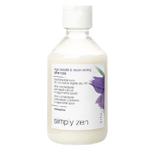 Miniaturka artykułu - SIMPLY ZEN Age Benefit & Moisturizing Shampoo Szampon Nawilżający Działający Przeciw Starzeniowo do włosów farbowanych i delikatnie suchych, 250ml