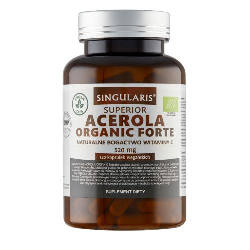 Miniaturka artykułu - Singularis Acerola Organic Forte, 120 kaps.