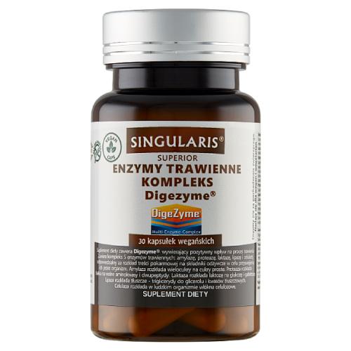 Miniaturka artykułu - SINGULARIS Enzymy trawienne kompleks Digezyme&reg;, 30 kaps.
