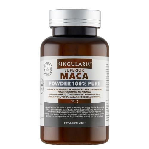 Miniaturka artykułu - SINGULARIS Maca Powder 100%, 100g KRÓTKA DATA 30.09.2025
