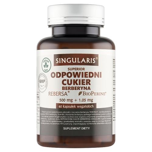 Miniaturka artykułu - SINGULARIS Superior Odpowiedni cukier Berberyna, 60kaps.