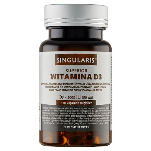 Miniaturka artykułu - SINGULARIS Superior Witamina D3 - 120kaps