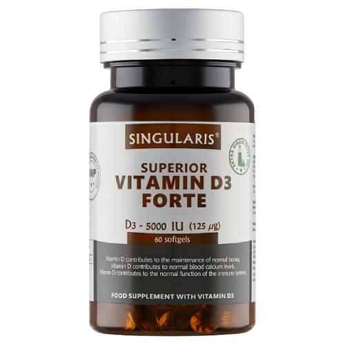 Miniaturka artykułu - SINGULARIS Superior Witamina D3 5000IU forte, 60 kaps.