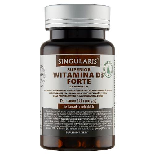 Miniaturka artykułu - SINGULARIS Witamina D3 Forte 4000IU - 60kaps