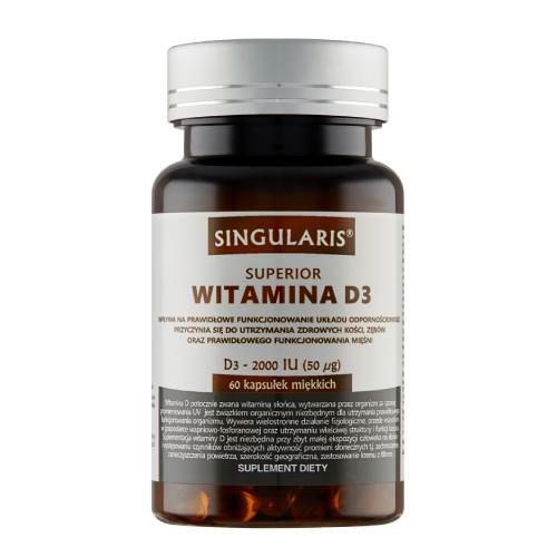 Miniaturka artykułu - SINGULARIS Witamina D3 Superior, 60 kapsułek