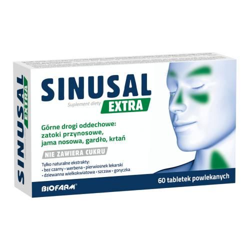 Miniaturka artykułu - Sinusal Extra, sprzyja oczyszczaniu dr&oacute;g oddechowych, 60 tabl.