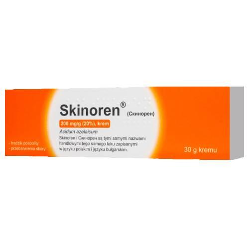 Miniaturka artykułu - Skinoren 200 mg Krem, 30 g - lek na trądzik (DELFARMA)