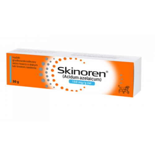 Miniaturka artykułu - Skinoren Rosacea żel na trądzik r&oacute;żowaty i popękanych naczynkach 0,15 g/1g - 30g USZKODZONE TEKTUROWE OPAKOWANIE