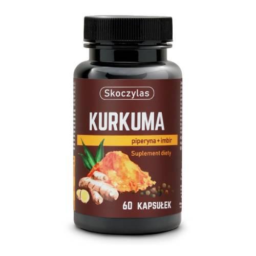 Miniaturka artykułu - SKOCZYLAS Kurkuma, piperyna, imbir, resweratrol i kwercetyna, 60 kapsułek