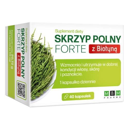 Miniaturka artykułu - Skrzyp Polny Forte z biotyną, 40 kaps.