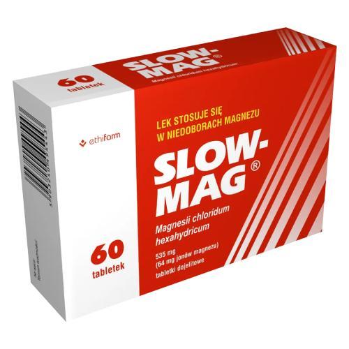 Slow-Mag 535 mg (64 mg jon&oacute;w magnezu), 60 tabletek dojelitowych USZKODZONE TEKTUROWE OPAKOWANIE