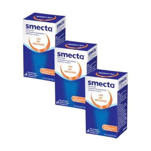 Miniaturka artykułu - SMECTA proszek do sporządzenia zawiesiny doustnej, 3 x 10 saszetek