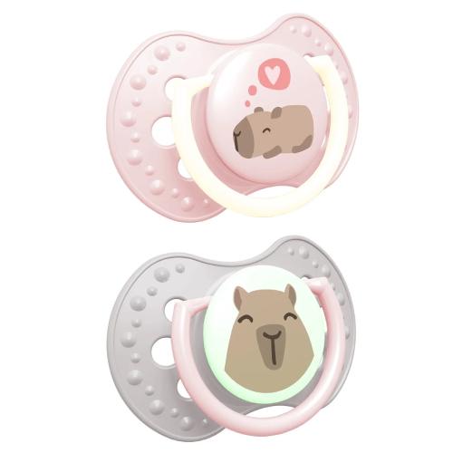 Miniaturka artykułu - Lovi Smoczek silikonowy dynamiczny 0-6m CapiChill Girl, 2 szt.