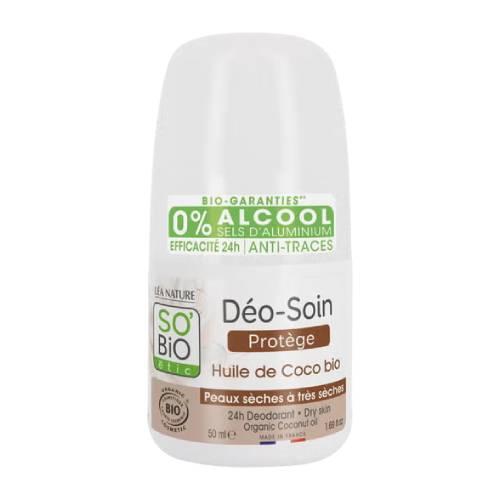 Miniaturka artykułu - So Bio Dezodorant do sk&oacute;ry suchej i bardzo suchej z olejem kokosowym, 50 ml