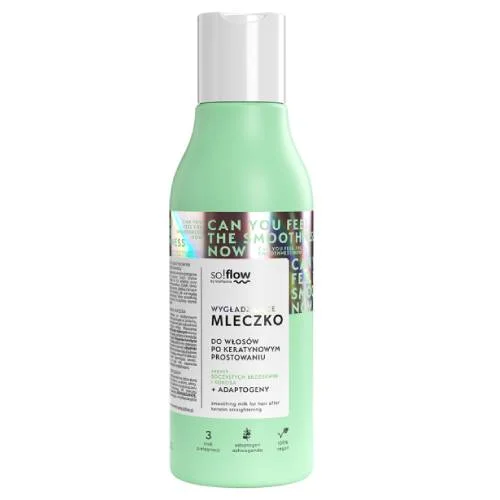 Miniaturka artykułu - so!flow by Vis Plantis Wygładzjące mleczko do włos&oacute;w po keratynowym prostowaniu, 150 ml
