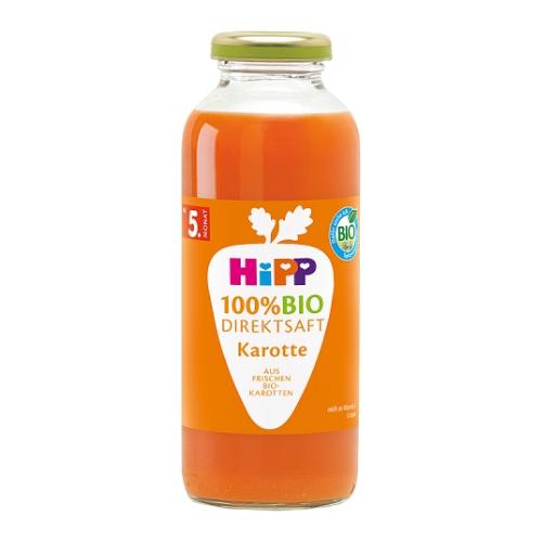 Miniaturka artykułu - HiPP BIO Sok 100 % Soczysta marchew dla niemowląt od 5. miesiąca życia, 330 ml