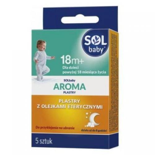 Miniaturka artykułu - SOLbaby Aroma - plastry na ubranka niwelujące uczucie zatkanego noska u dzieci USZKODZONE TEKTUROWE OPAKOWANIE