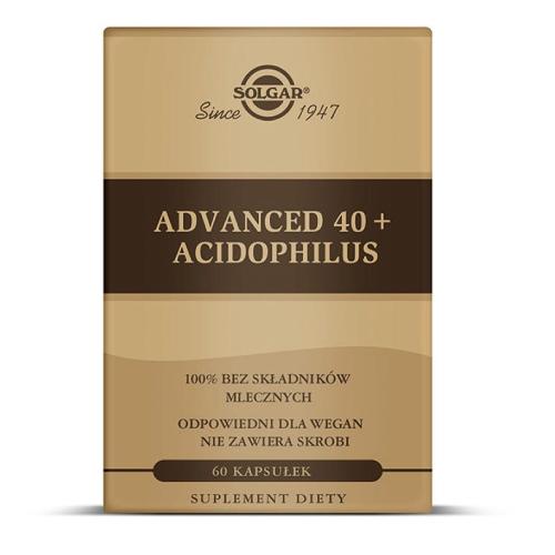 Miniaturka artykułu - SOLGAR Advanced 40+ Acidophilus, 60 kaps.