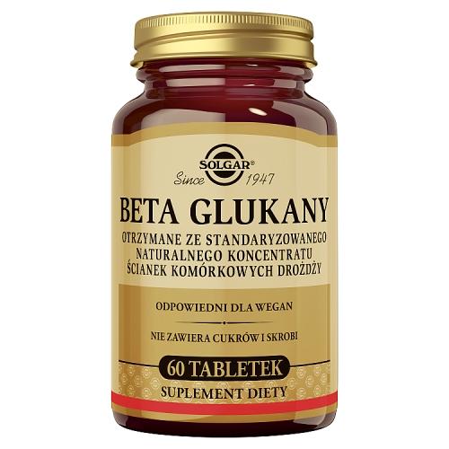 Miniaturka artykułu - SOLGAR Beta Glukany, 60 tabletek