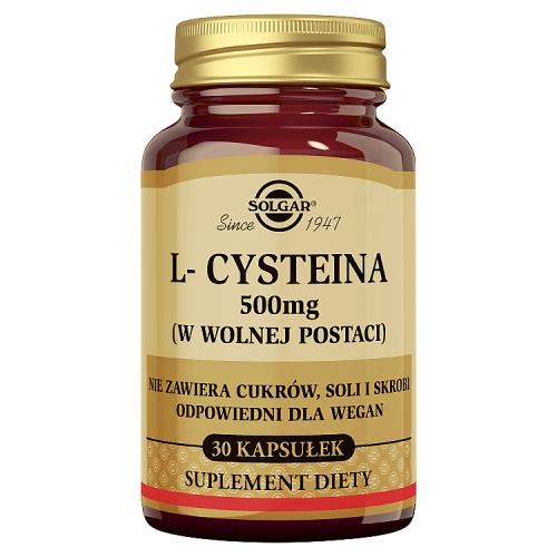 Miniaturka artykułu - SOLGAR L-cysteina 500 mg - 30 kapsułek