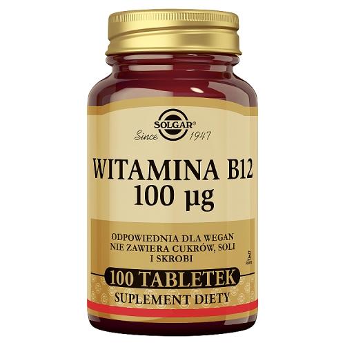 Miniaturka artykułu - SOLGAR Naturalna witamina B12 0,1 mg, 100 tabl.