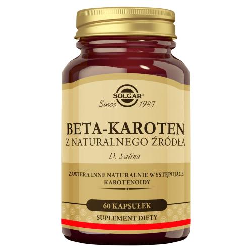 Miniaturka artykułu - SOLGAR Naturalny Beta Karoten 7 mg - 60 kapsułek