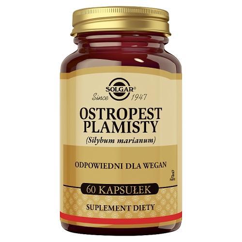 Zdjęcie produktu - SOLGAR Ostropest Plamisty, 60 kaps. KR&Oacute;TKA DATA 31.08.2026