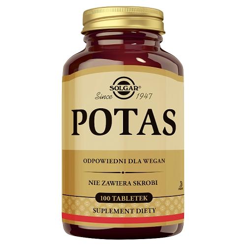 Miniaturka artykułu - SOLGAR Potas 99 mg, 100 tabl.