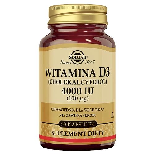 Miniaturka artykułu - SOLGAR Witamina D3, 60 kaps.