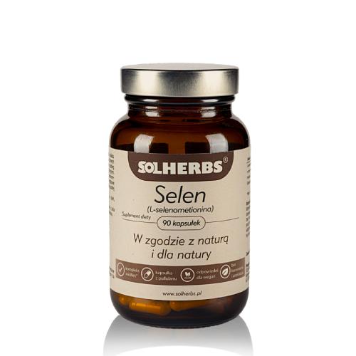 Miniaturka artykułu - SOLHERBS Selen L-selenometionina, 90kaps.